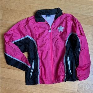 Honors Vibrant Pink and Black Girls Windbreaker Jacket